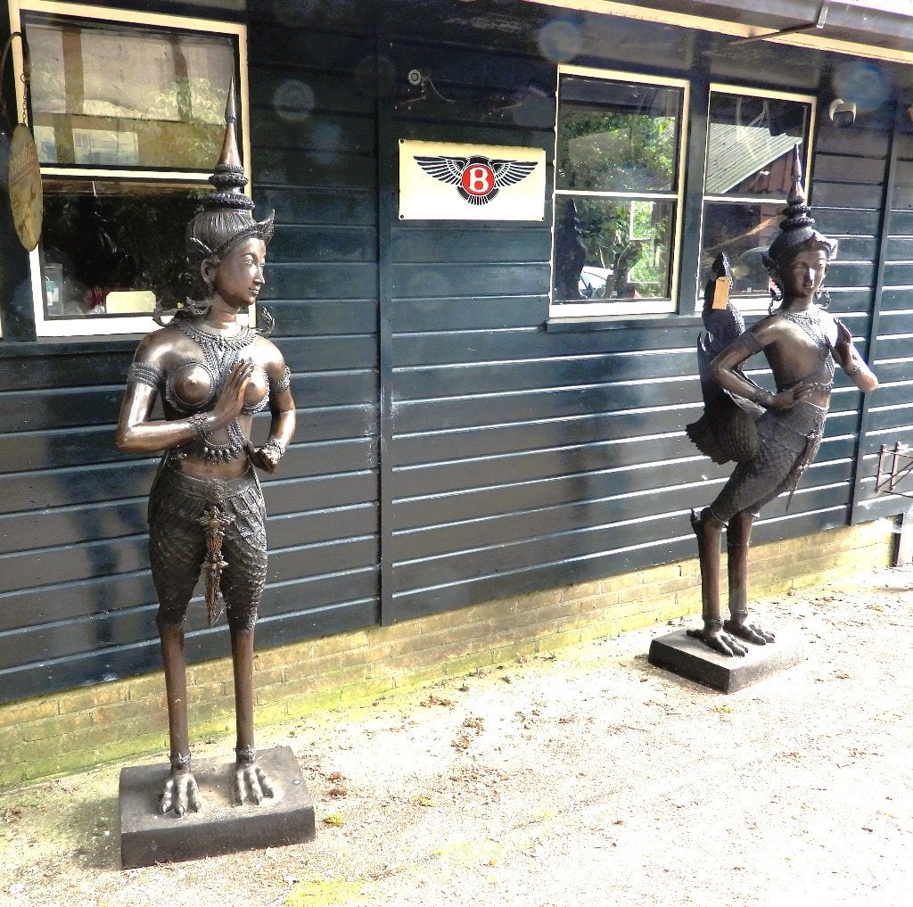 Grote bronzen Kinnari‑ en Kinnara beelden uit privécollectie, Ophalen, Brons, 1 meter - 2 meter, Beeld