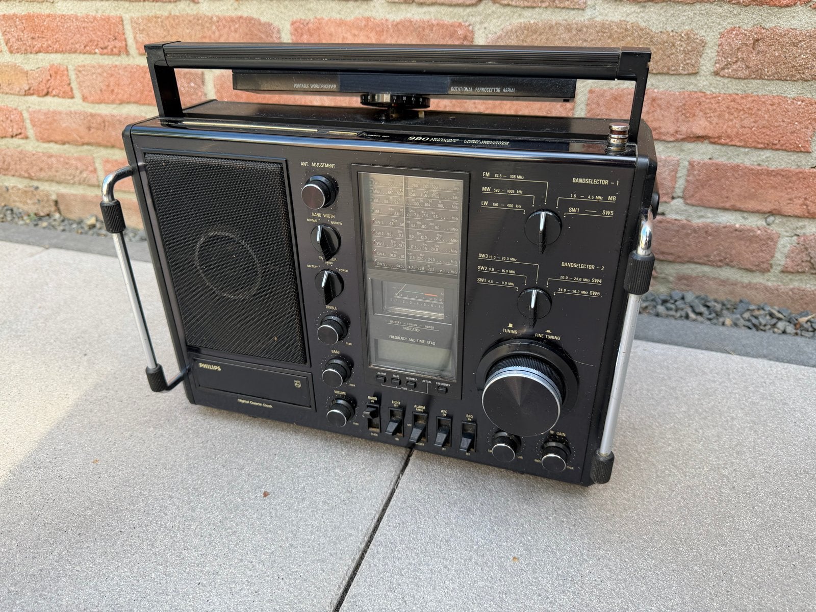 Philips 990 Portable Worldreceiver - Vintage Wereldontvanger, Ophalen of Verzenden, Gebruikt, Wereldontvanger