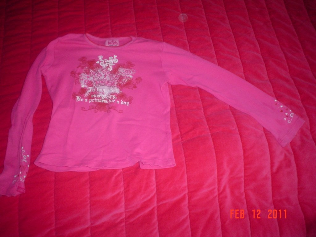 Roze Longsleeve, Kinderen en Baby's, Kinderkleding | Maat 128, Ophalen of Verzenden, Zo goed als nieuw, Jongen of Meisje, Shirt of Longsleeve
