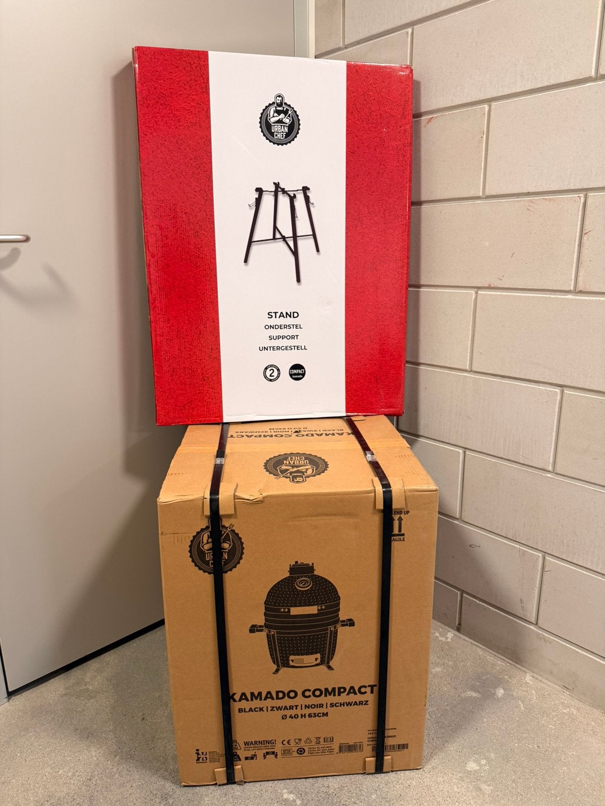 Urban Chef kamado barbecue Compact zwart D 40 H 60 cm, Ophalen of Verzenden, Nieuw, Met accessoires