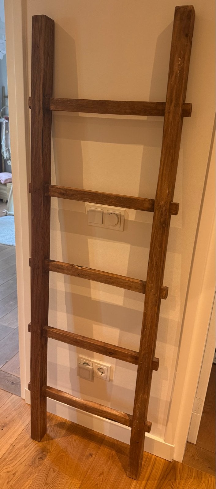 Decoratieve houten ladder - Rustieke uitstraling, Ophalen, Nieuw
