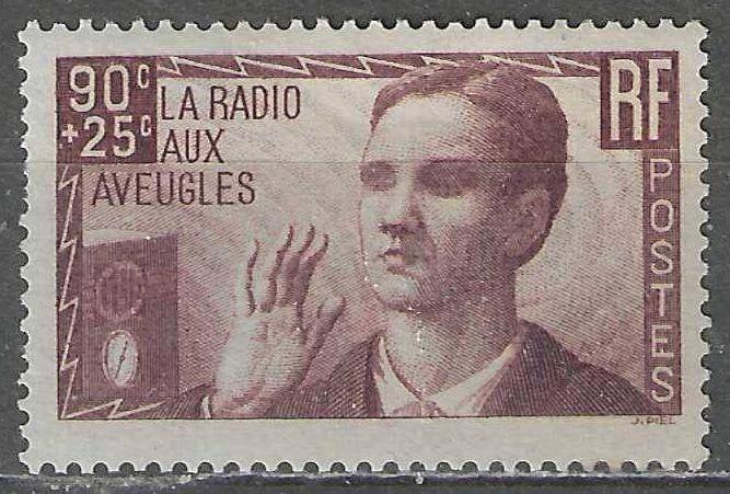 Frankrijk 1938 - Yvert 418 - Radio voor Blinden (PF), Verzenden, Postfris