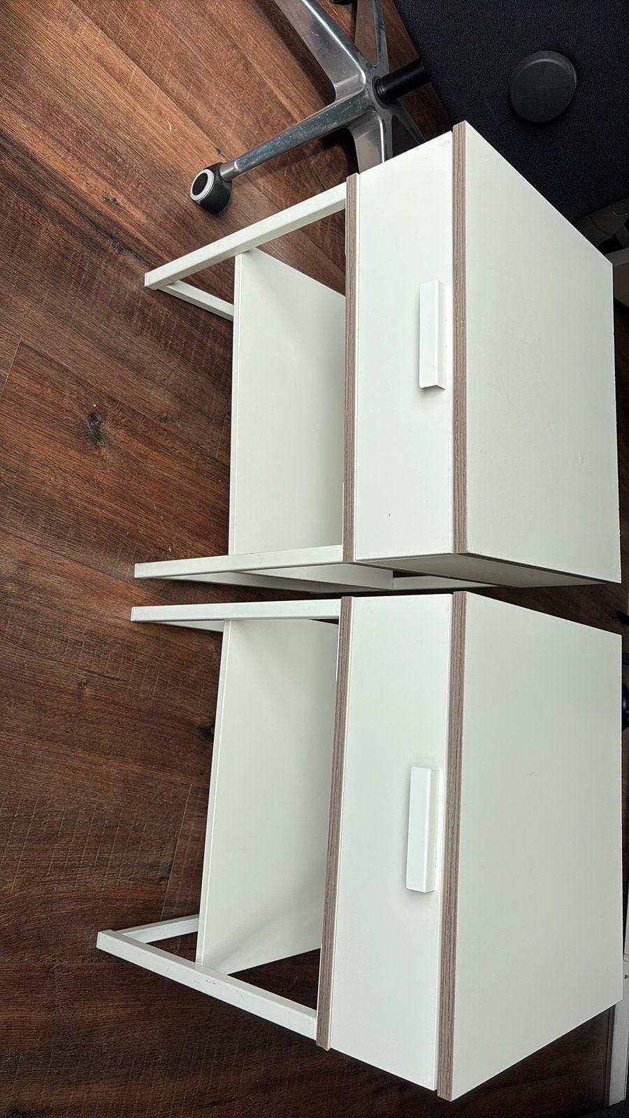 2 witte IKEA TRYSIL nachtkastjes, Ophalen of Verzenden, Gebruikt, 45 tot 65 cm, Minder dan 55 cm