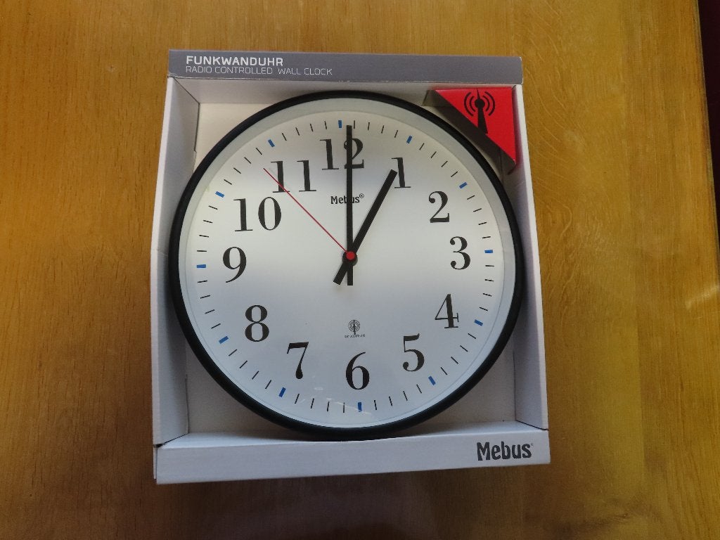 Wandklok €10,00 Merk: Mebus Doorsnee: 19 cm, Ophalen of Verzenden, Nieuw, Analoog, Wandklok