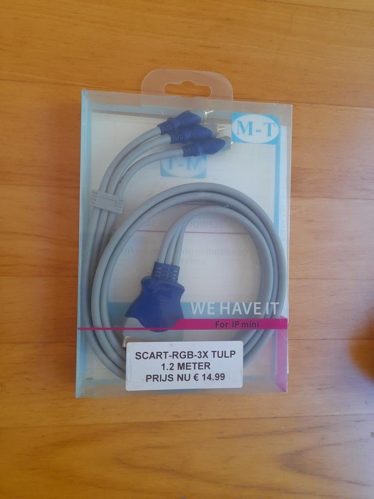 SCART-RGB-3X Tulp Kabel 1.2 Meter - Nieuw in verpakking, Ophalen of Verzenden, Nieuw, Minder dan 2 meter, Scartkabel