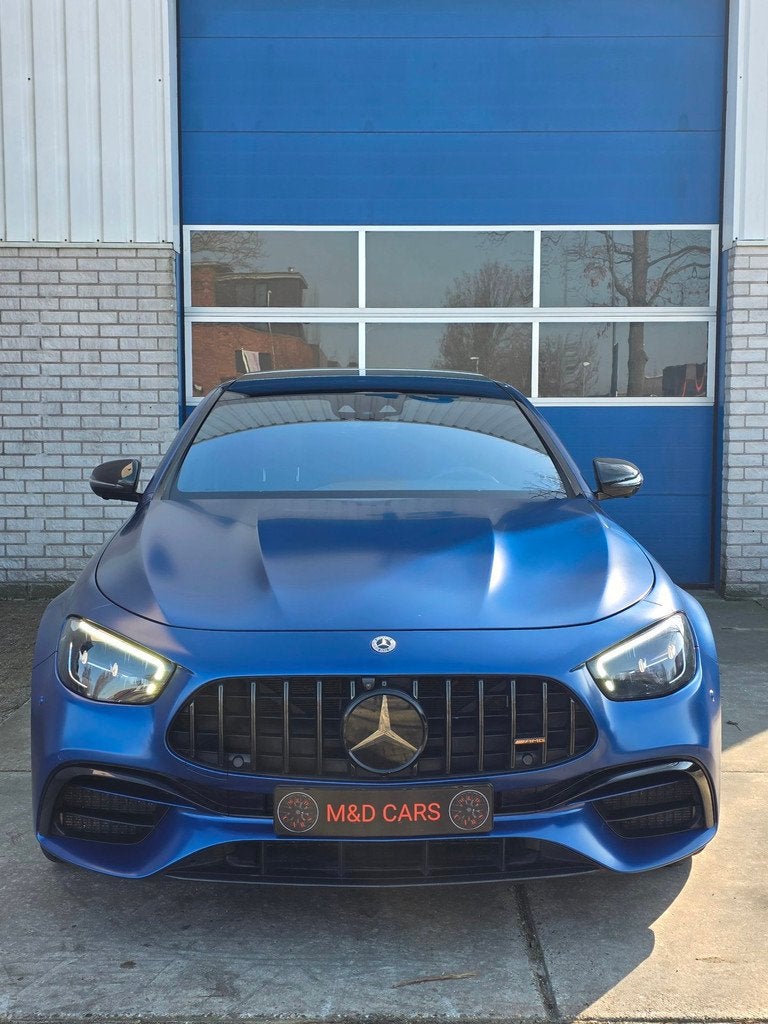 Mercedes-Benz E-klasse AMG 63 S 4MATIC+ PANO/KERAMISCHE/VOL/, Auto's, Mercedes-Benz, Automaat, Gebruikt, Blauw, Vierwielaandrijving