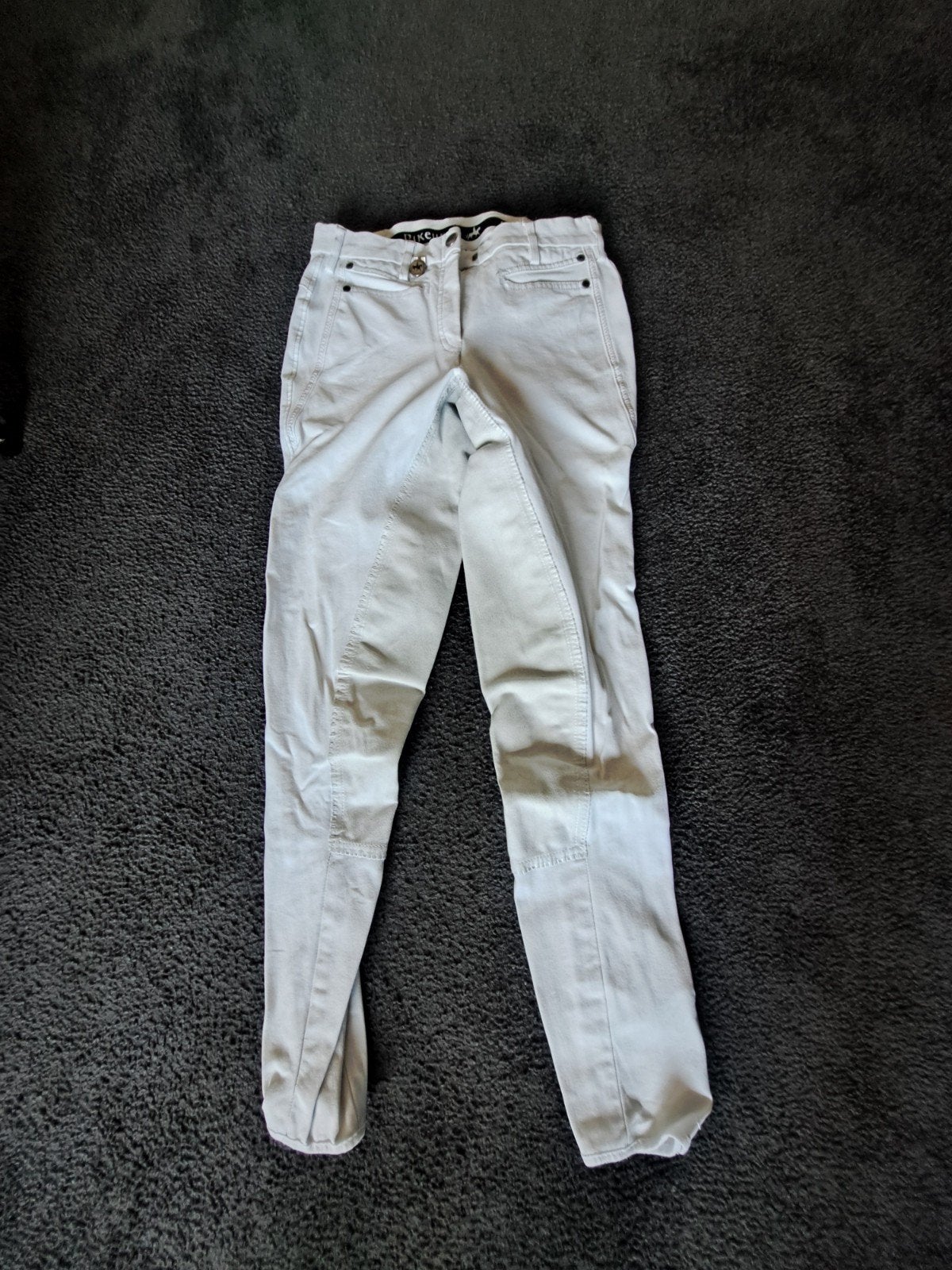 Pikeur rijbroek wit met Suède zitvlak, Gebruikt, Dressuur, Dames, Onderkleding