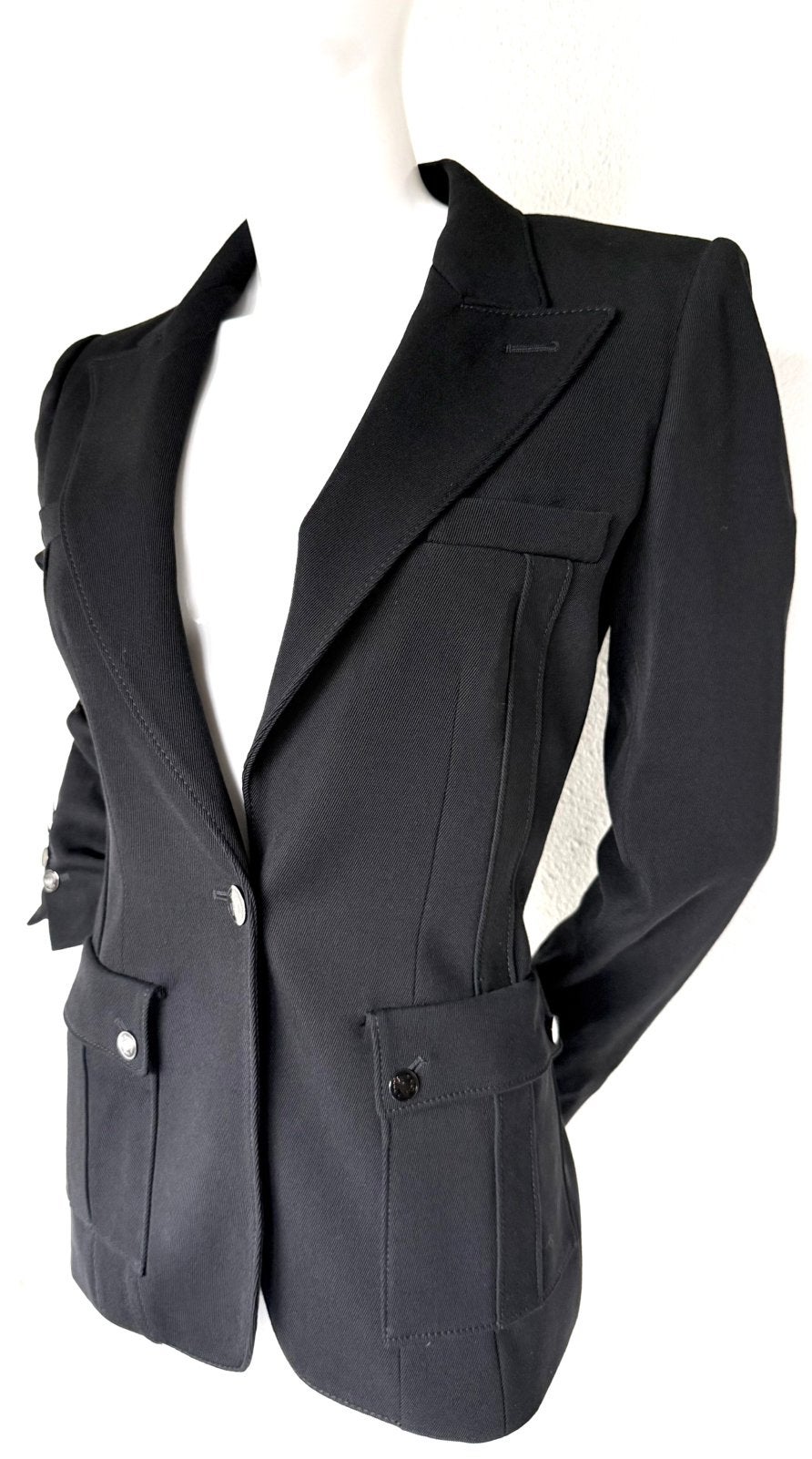 ROBERTO CAVALLI ZWARTE WOLLEN BLAZER, 36 NEW €650,- 💖💖💖, Zwart, Ophalen of Verzenden, Zo goed als nieuw, Jasje
