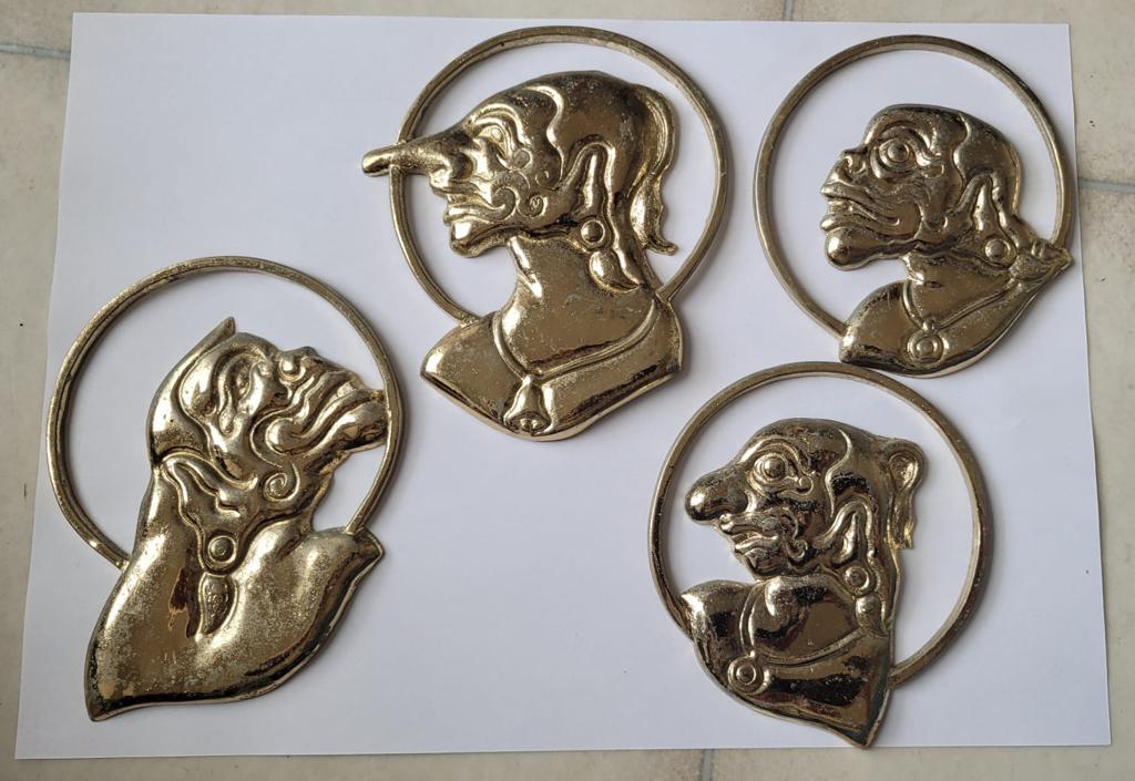 Messing meubelornamenten, Antiek en Kunst, Antiek | Koper en Brons, Koper, Ophalen of Verzenden