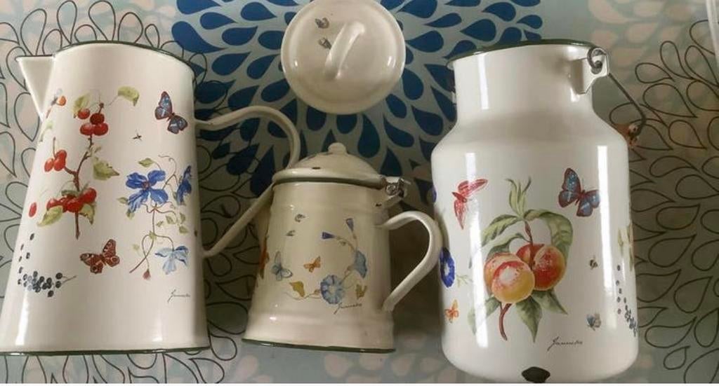 Emaille Janneke Brinkman set 15.00, Ophalen of Verzenden