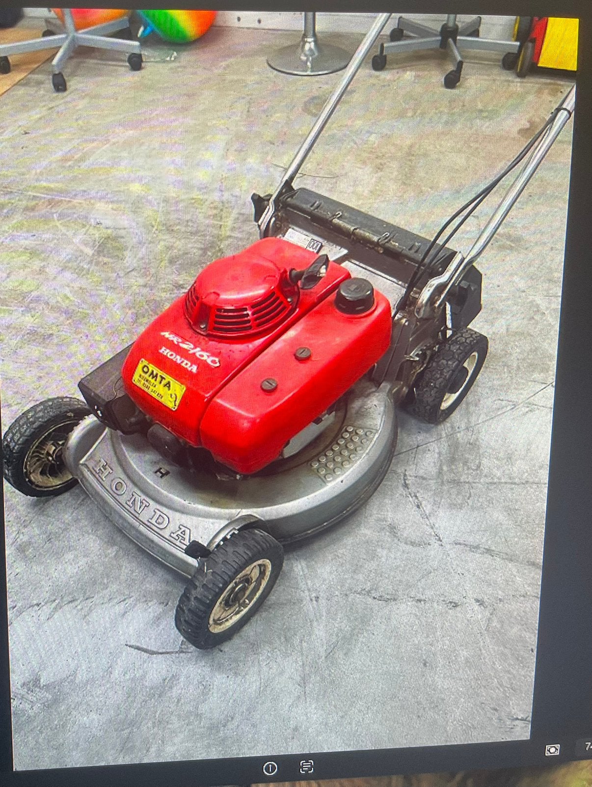 Honda grasmaaier, Tuin en Terras, Ophalen, Gebruikt, Benzine-grasmaaier, Opvangzak