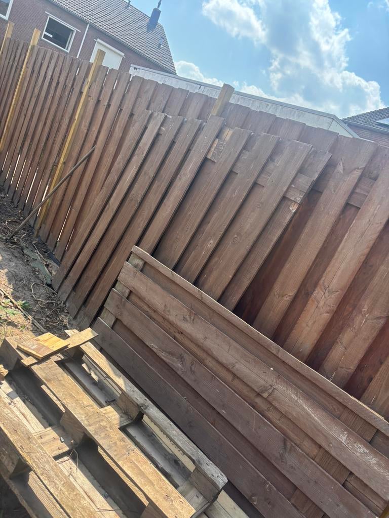 Schutting, 8 schuttingdelen 200x200, Ophalen, Minder dan 3 meter, Hout, 1 tot 2 meter