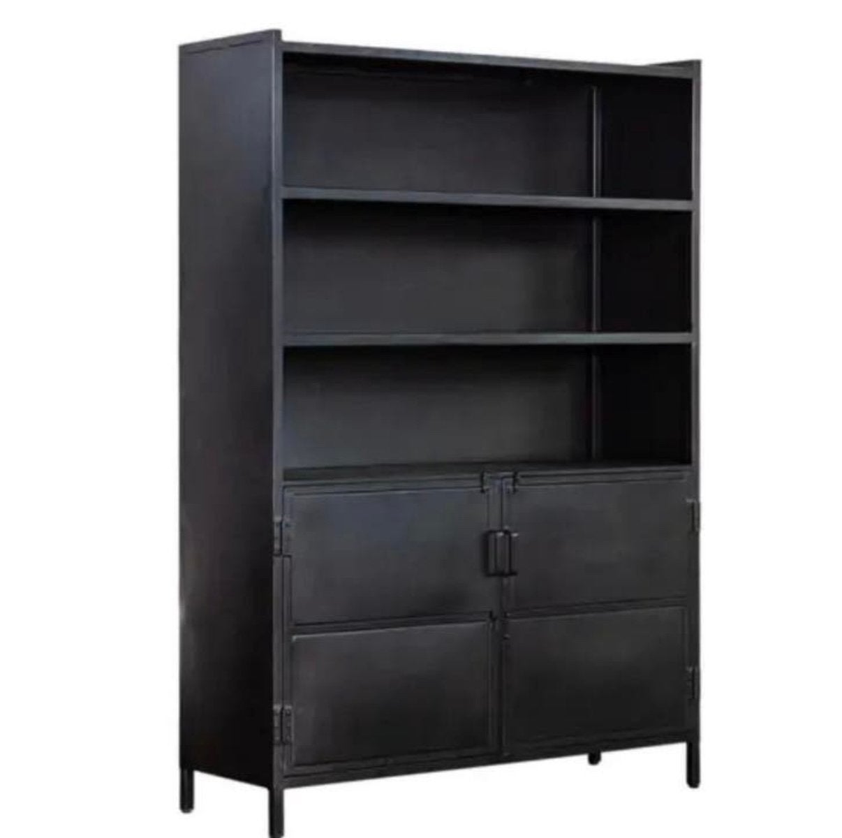 Eleonora Industriële Boekenkast Metaal - 180x125x42 cm, Huis en Inrichting, Ophalen, Met plank(en), 100 tot 150 cm, Zo goed als nieuw