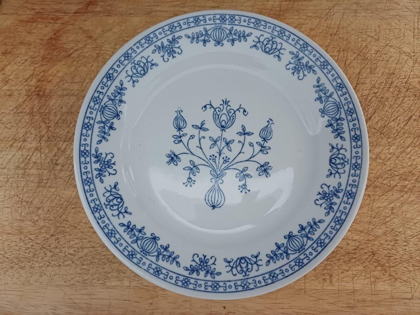 Antieke Diner Borden van Kahla GDR Zwiebelmuster blauw, Verzenden