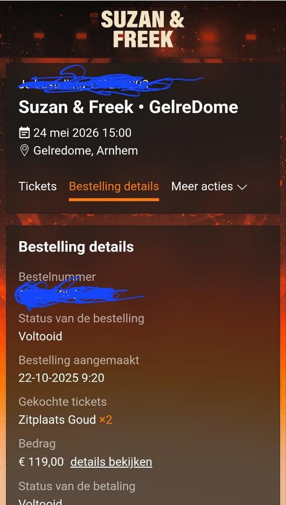 2 x gouden tickets Suzan en Freek, Twee personen