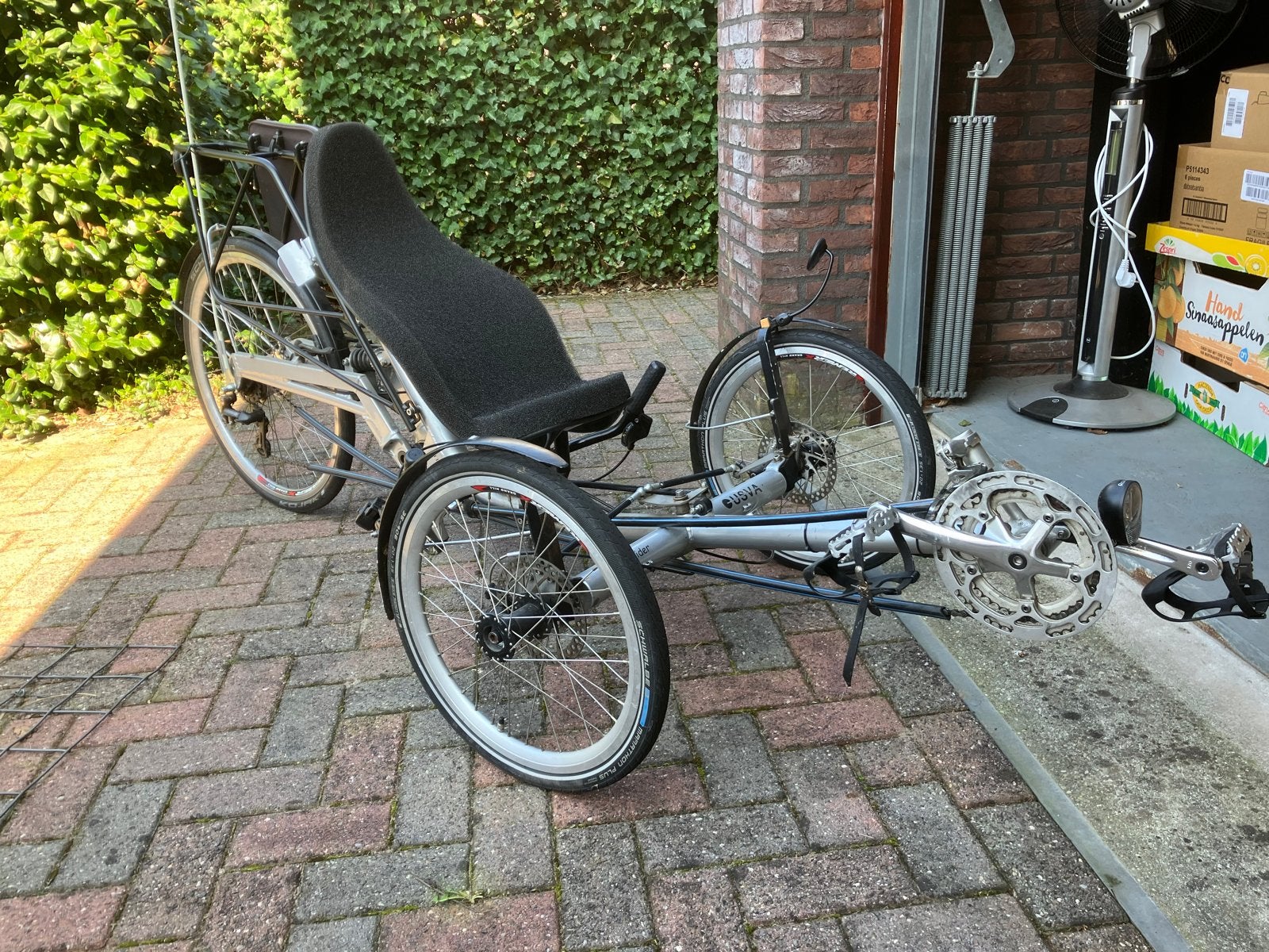 USVA driewiel Ligfiets, Gebruikt, Velgrem, Onderstuur, Ophalen