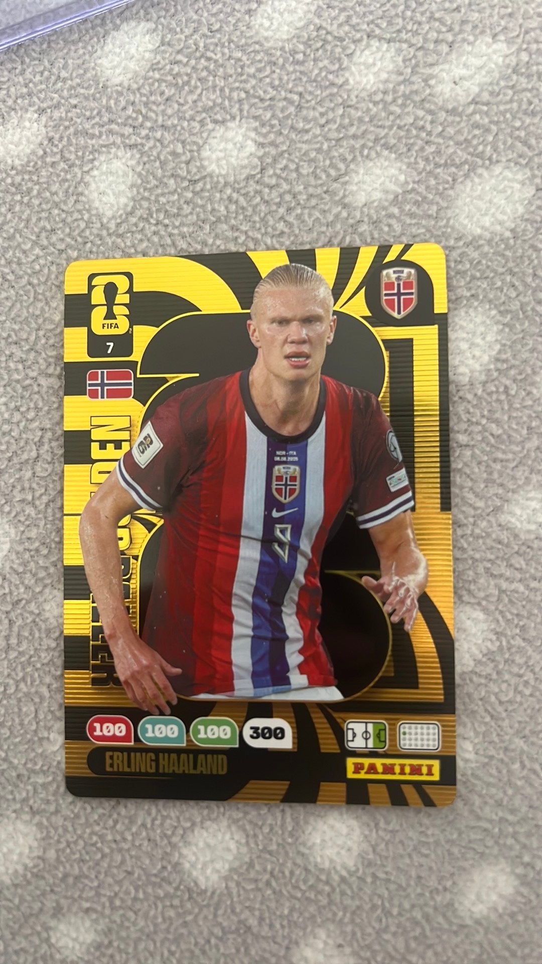 Voetbal kaart wk 2026 golden baller haaland, Tickets en Kaartjes, Sport | Voetbal, Eén persoon