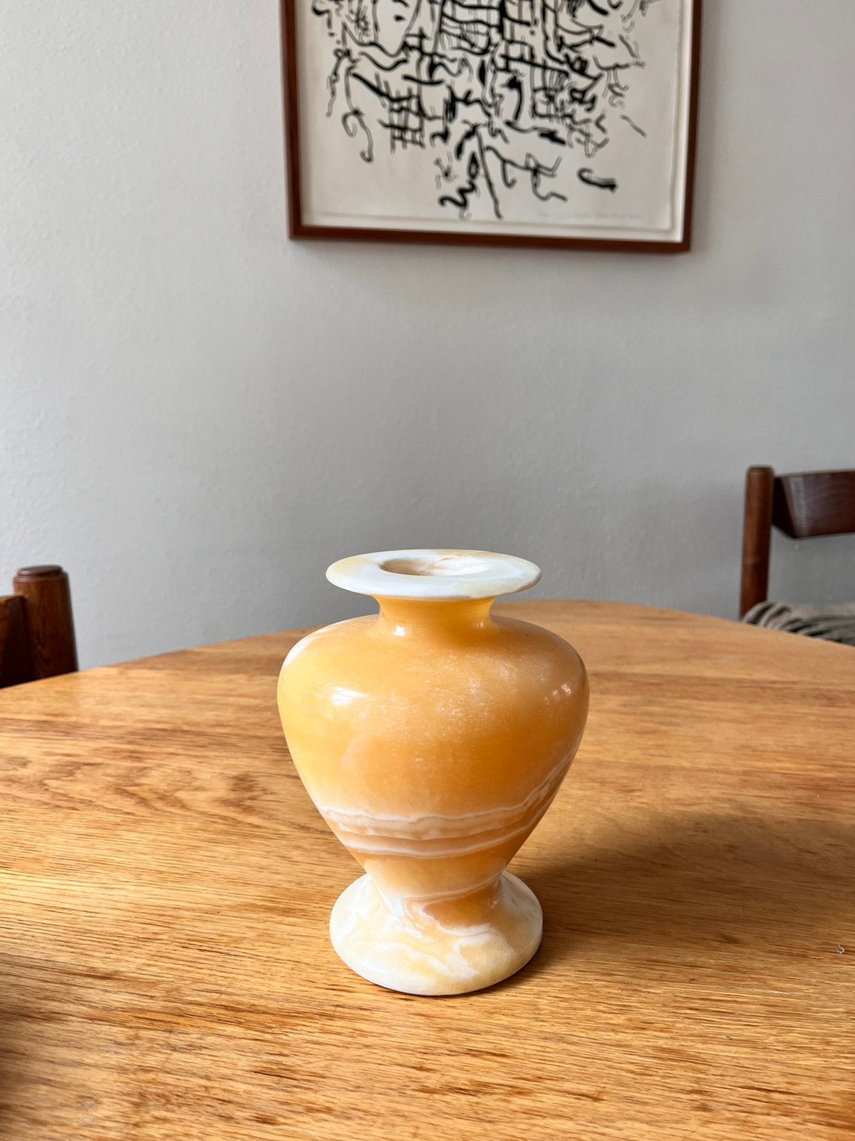 Vintage Onyx Vaas, Ophalen of Verzenden
