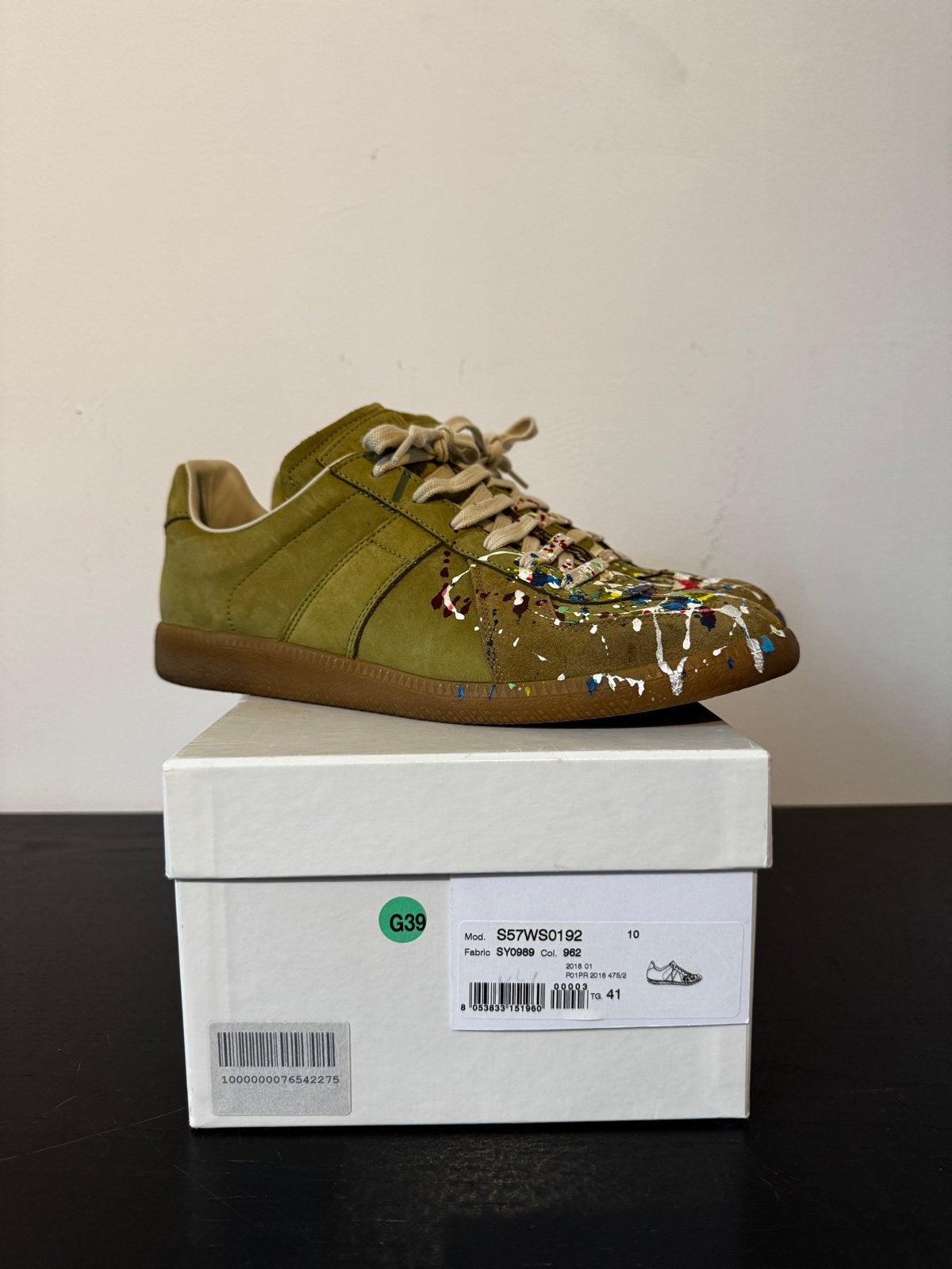 Maison Margiela Paint Splatter Sneakers - Maat 41, Ophalen of Verzenden, Gedragen, Overige kleuren, Sneakers of Gympen