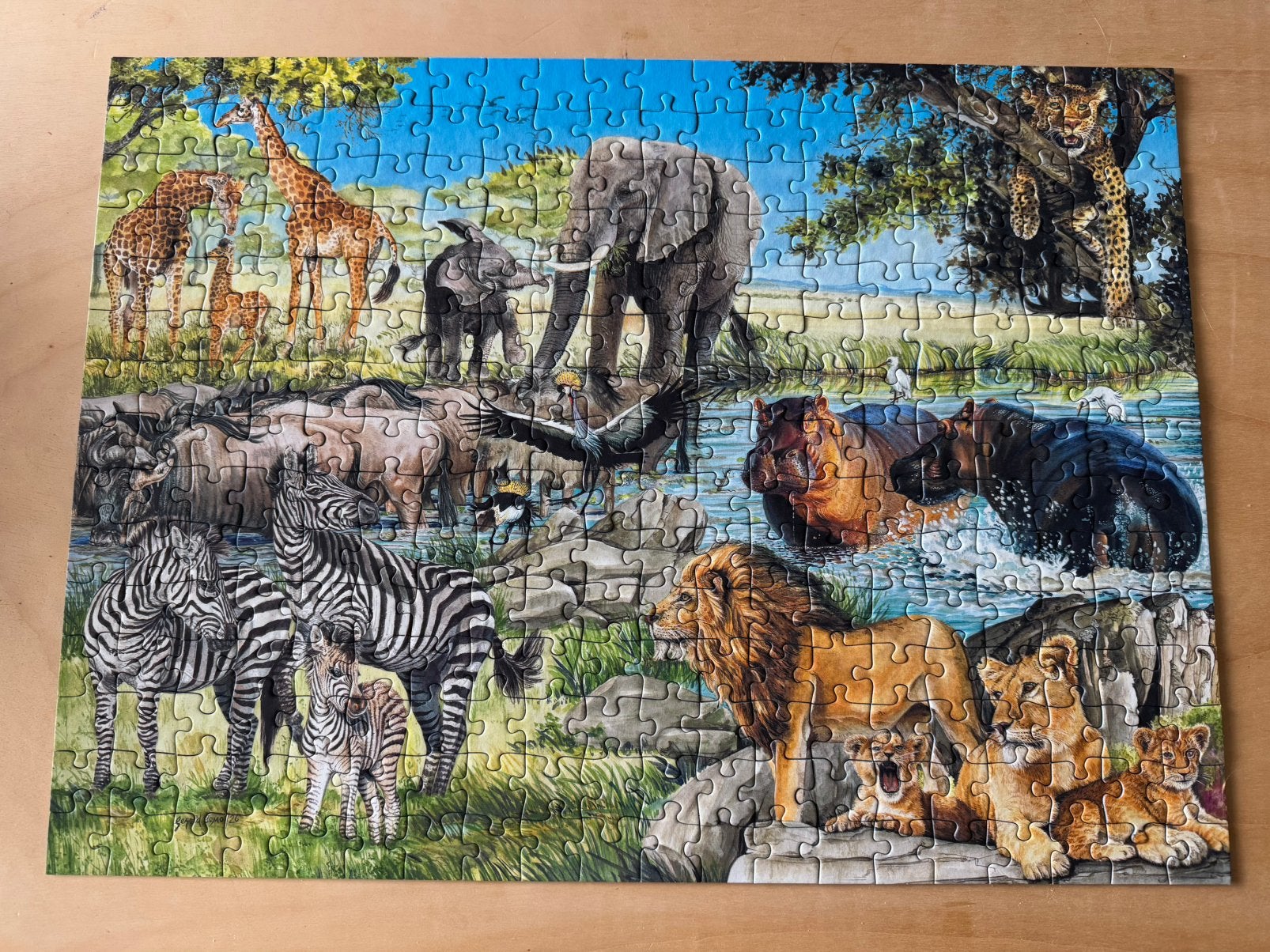 Puzzel Ravensburger 300 stukjes Wilde dieren, Ophalen of Verzenden, Minder dan 500 stukjes, Gebruikt, Legpuzzel