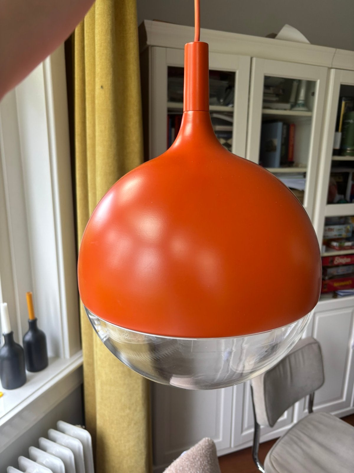 IKEA Väster Space Age Hanglamp Oranje, Ophalen, Gebruikt, Kunststof, Retro