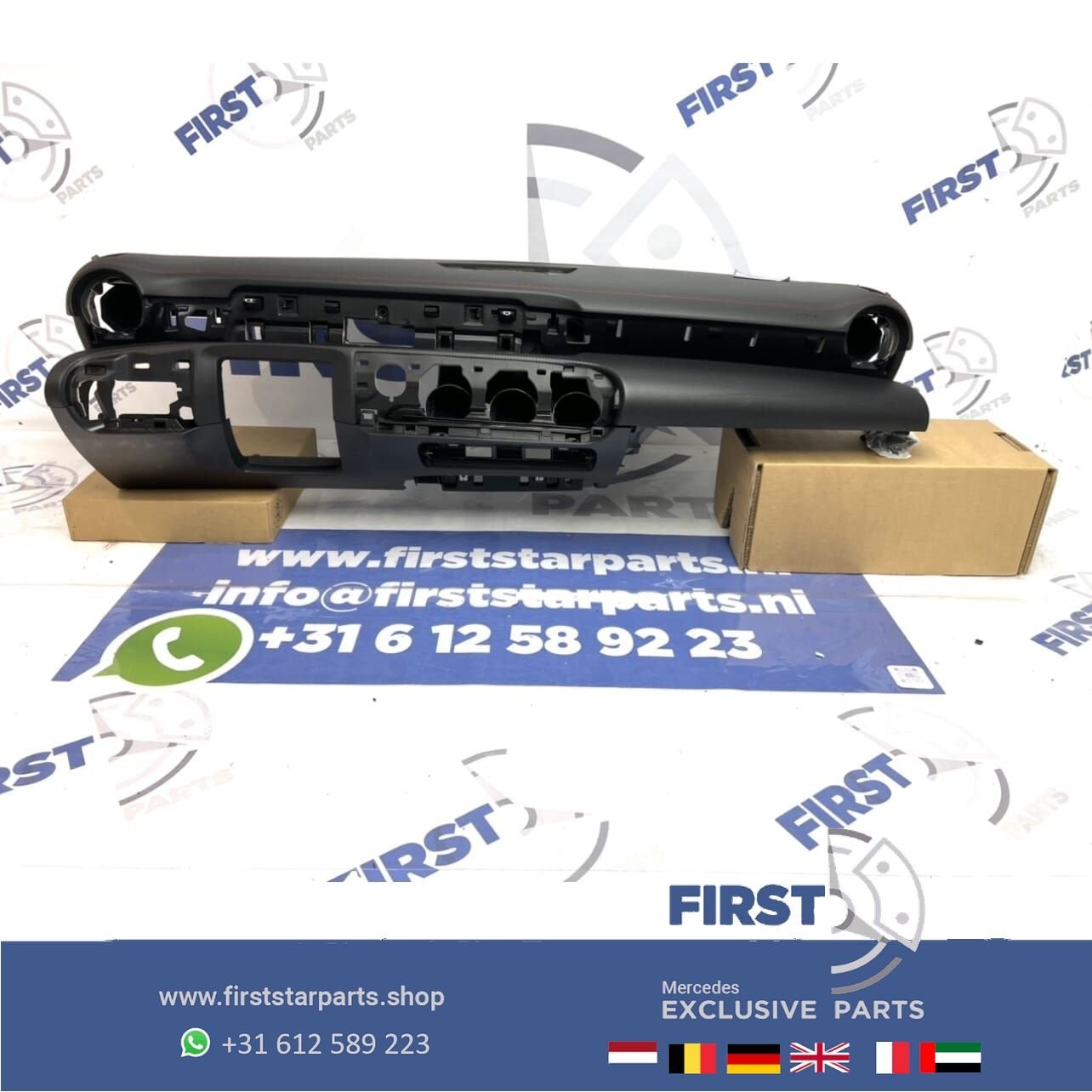 W177 ZWART AMG DASHBOARD met RODE STIK Mercedes A KLASSE 201, Gebruikt, -, Ophalen of Verzenden, -