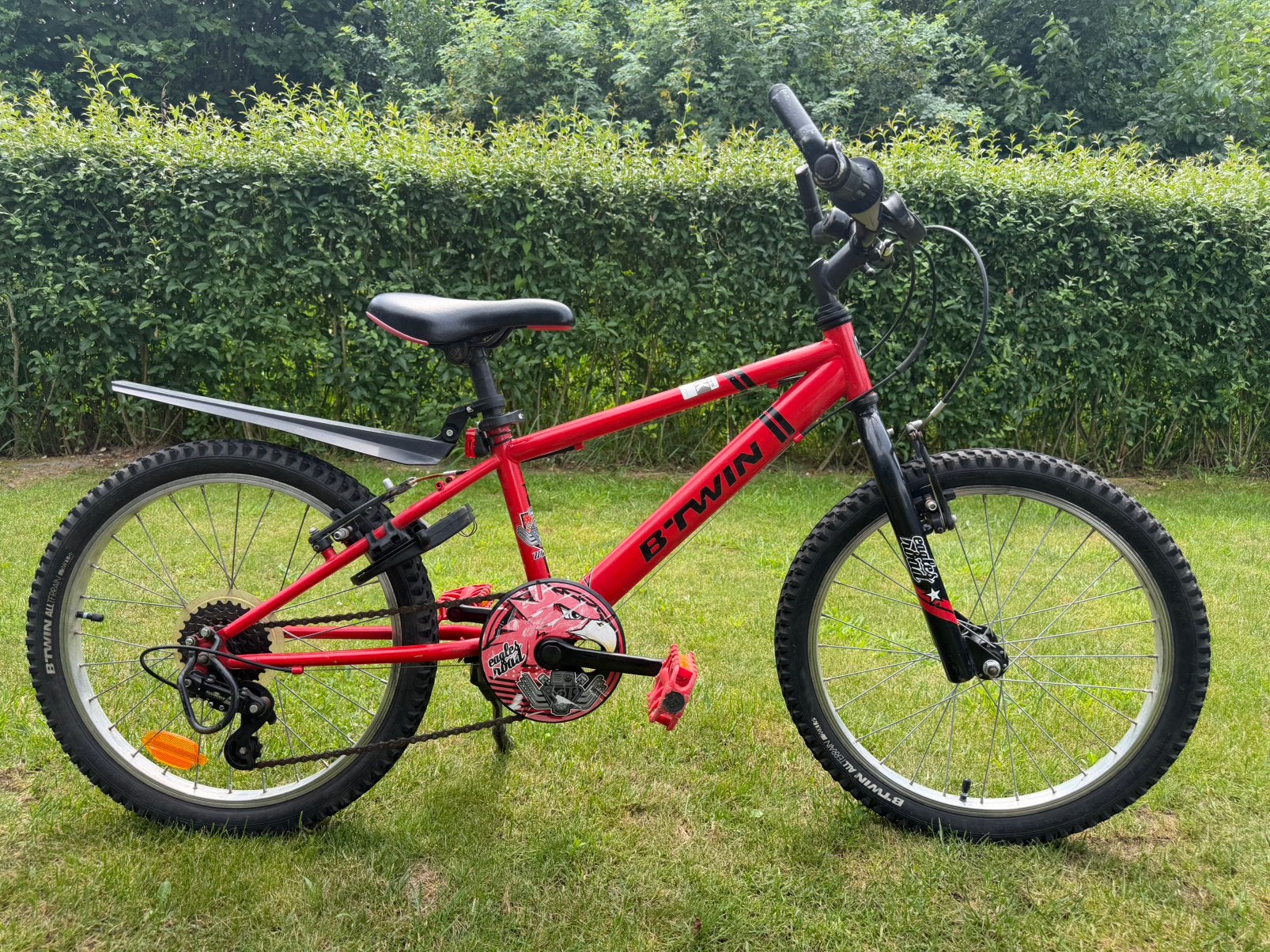 Btwin Racing Boy 320 - 20 inch fiets, Ophalen, Staal, Velgrem, 16 tot 20 inch