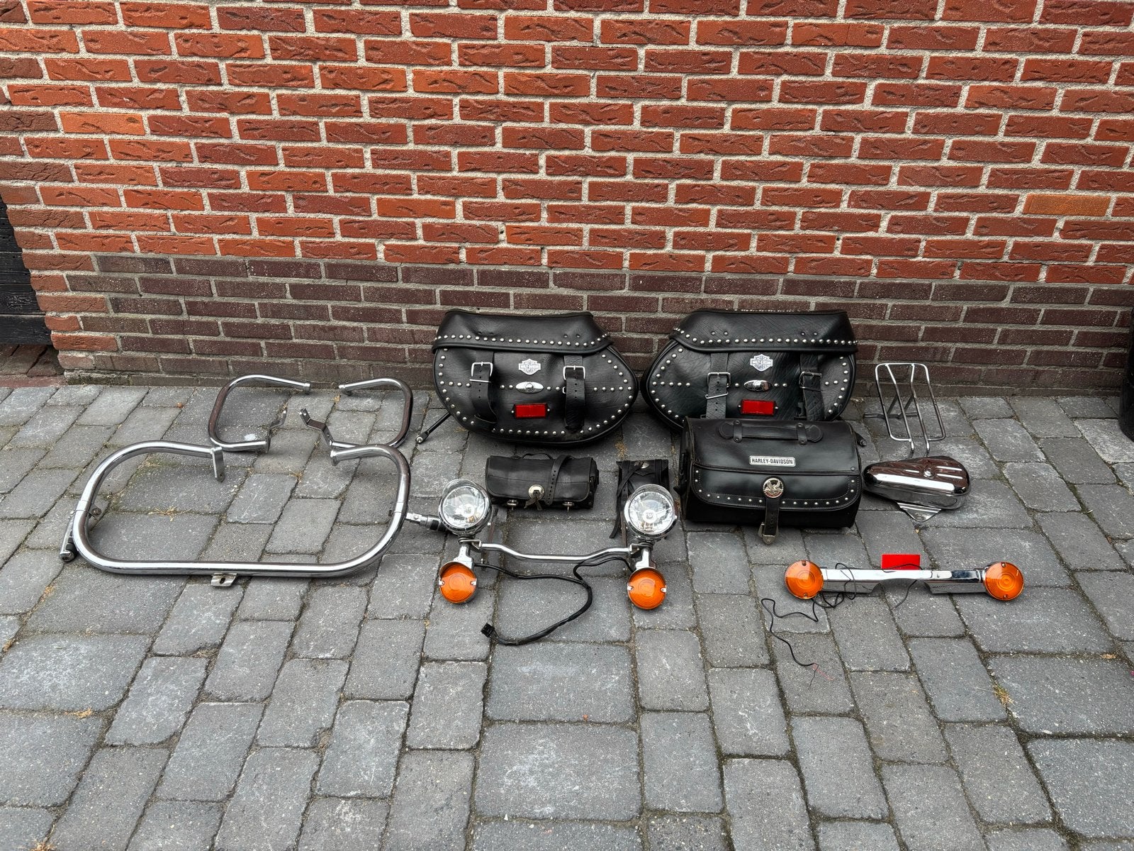 Te koop set tassen valbeugels lampen etc heritage evo, Ophalen of Verzenden, Gebruikt