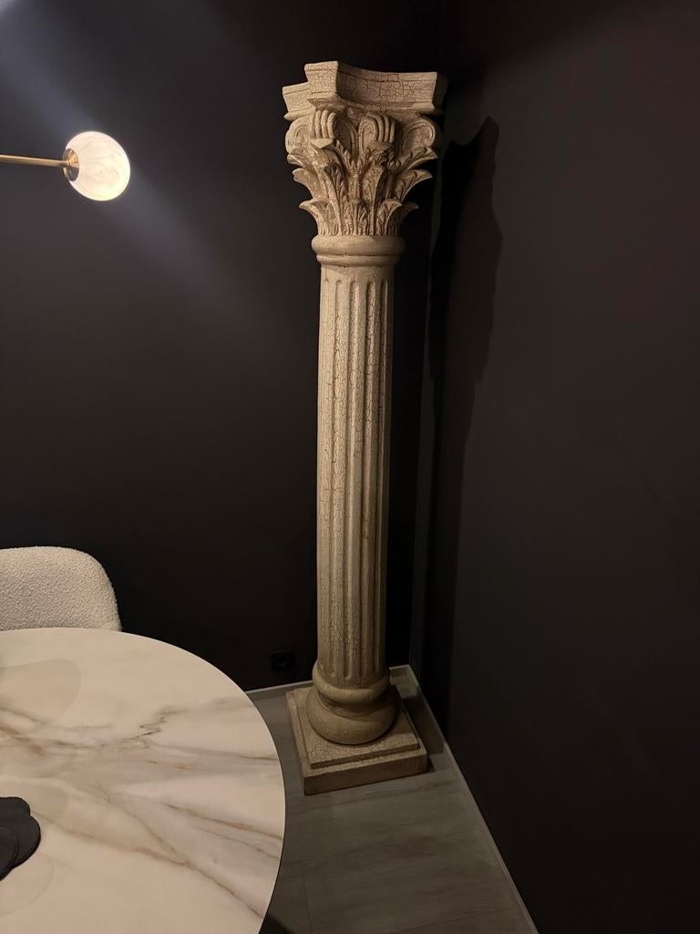 Massief houten pilaar 2,05 m - Oud Romeinse look, Ophalen, Gebruikt