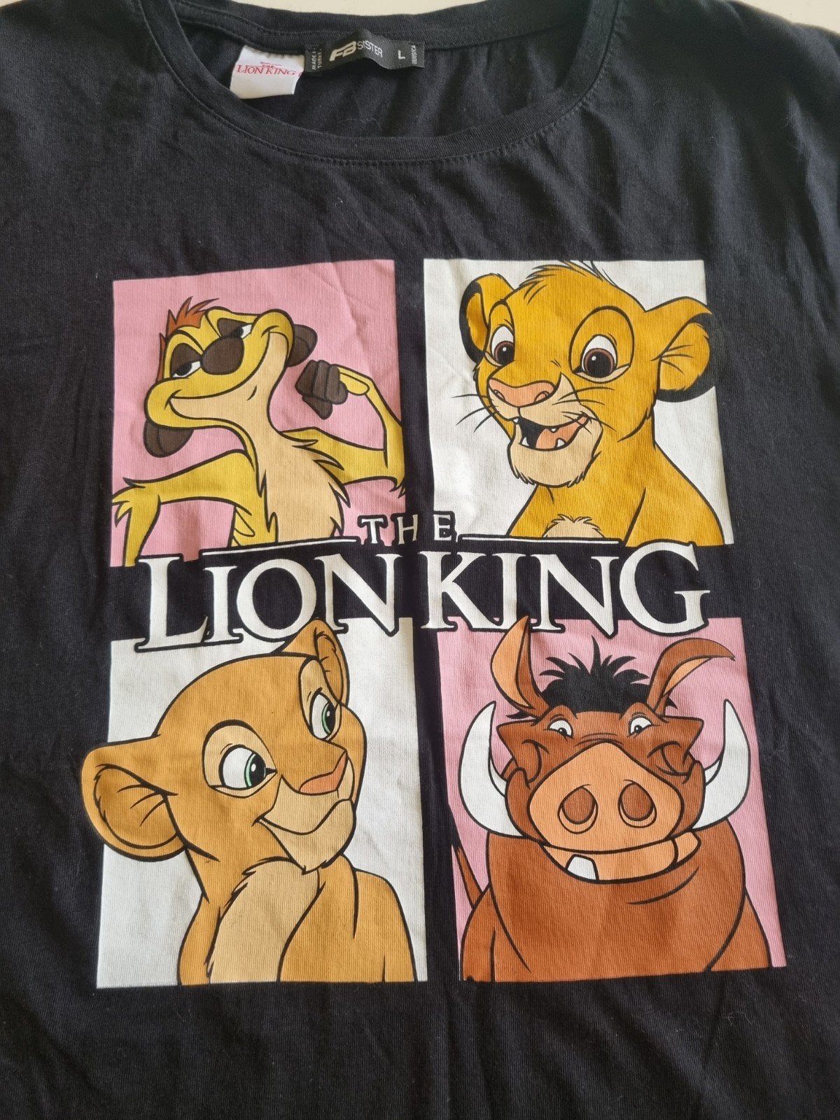 FB Sister Disney,THE LION KING, DAMES T-SHIRT,Mt.M/L,Nieuw!, Zwart, Maat 42/44 (L), Ophalen of Verzenden, Korte mouw