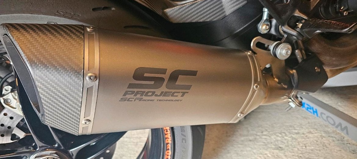 Sc project KTM 1290 super duke R slip on uitlaat, Ophalen of Verzenden, Gebruikt
