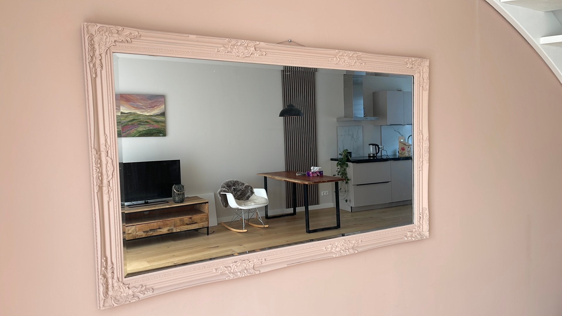 Wand spiegel, Huis en Inrichting, Ophalen, Gebruikt, 100 tot 150 cm, 125 cm of meer