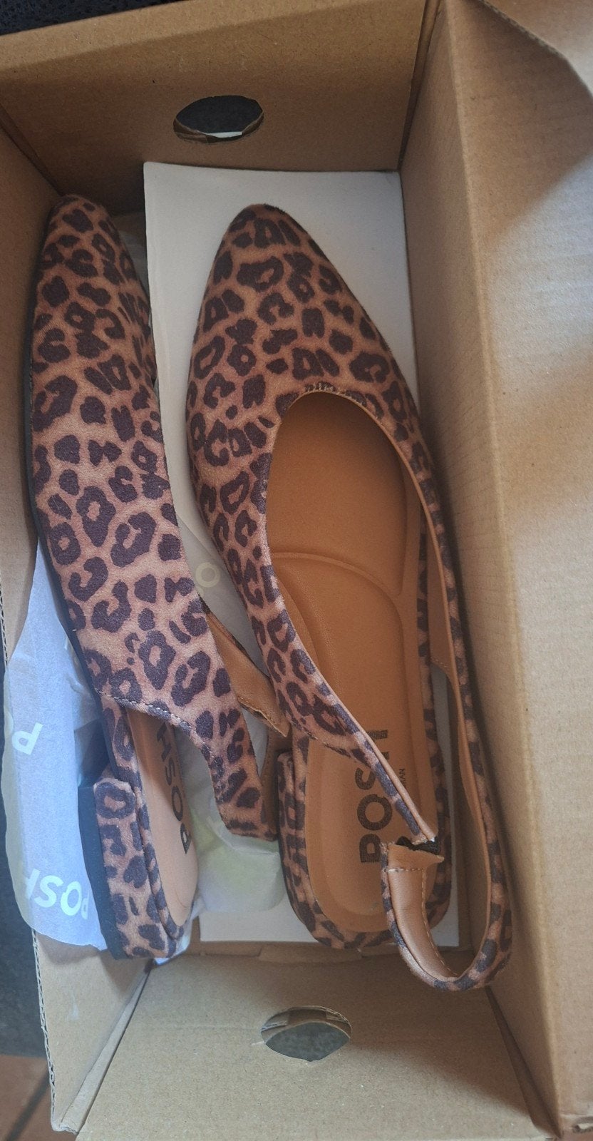 Posh panterprint ballerina's, Ophalen, Bruin, Ballerina's, Gedragen