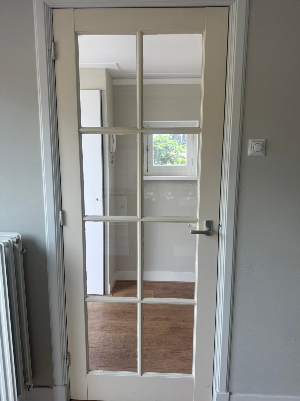 Deur met glas, Ophalen, Glas, Binnendeur, 200 tot 215 cm