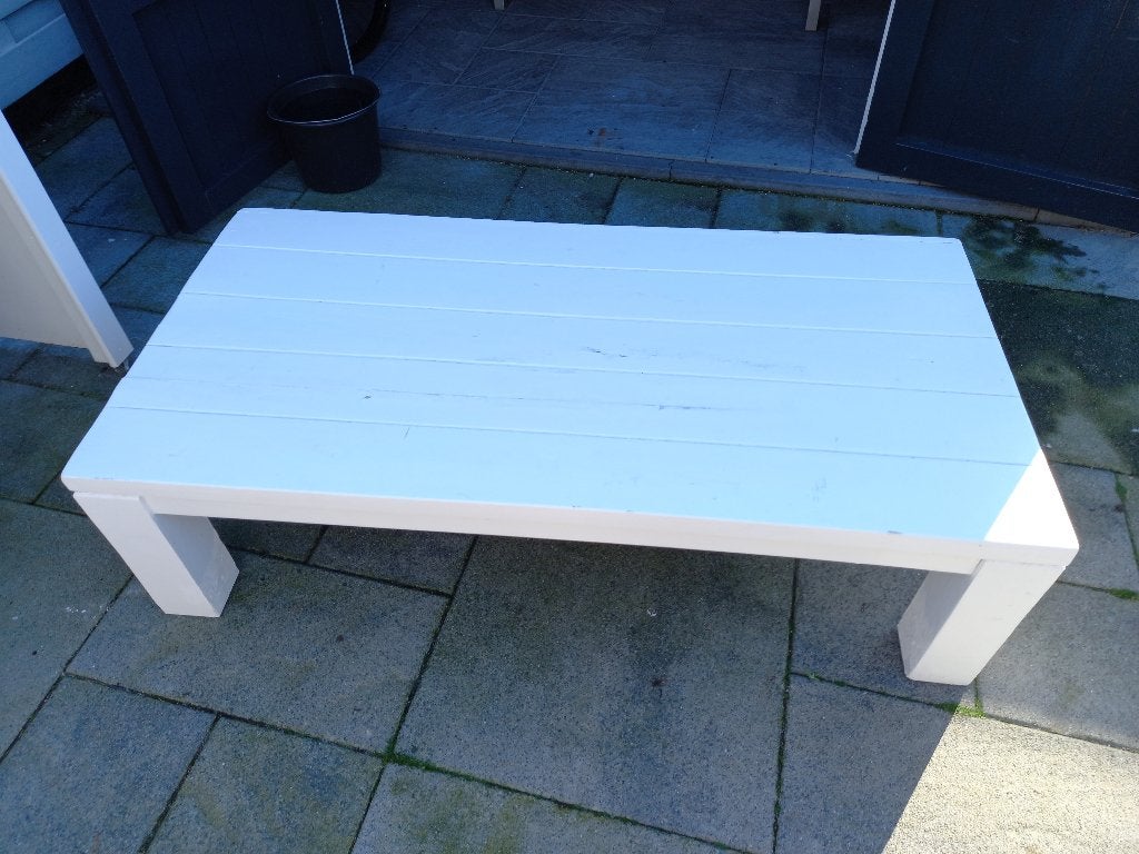 Tuintafel, Tuin en Terras, Ophalen, Gebruikt, Rechthoekig, Hout