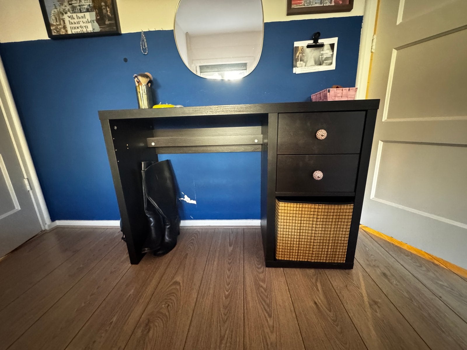 Zwarte bureau - Gratis, Ophalen of Verzenden, Gebruikt