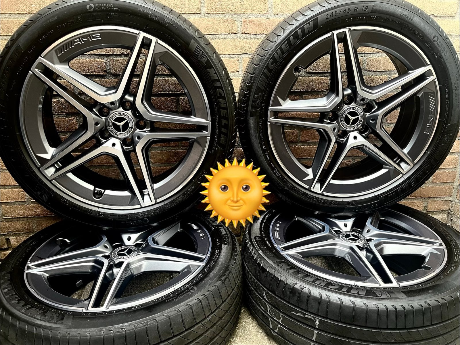 19” orig AMG Mercedes Vito V-klasse EQV Michelin zomer  TPMS, 19 inch, Banden en Velgen, Ophalen of Verzenden, Zomerbanden