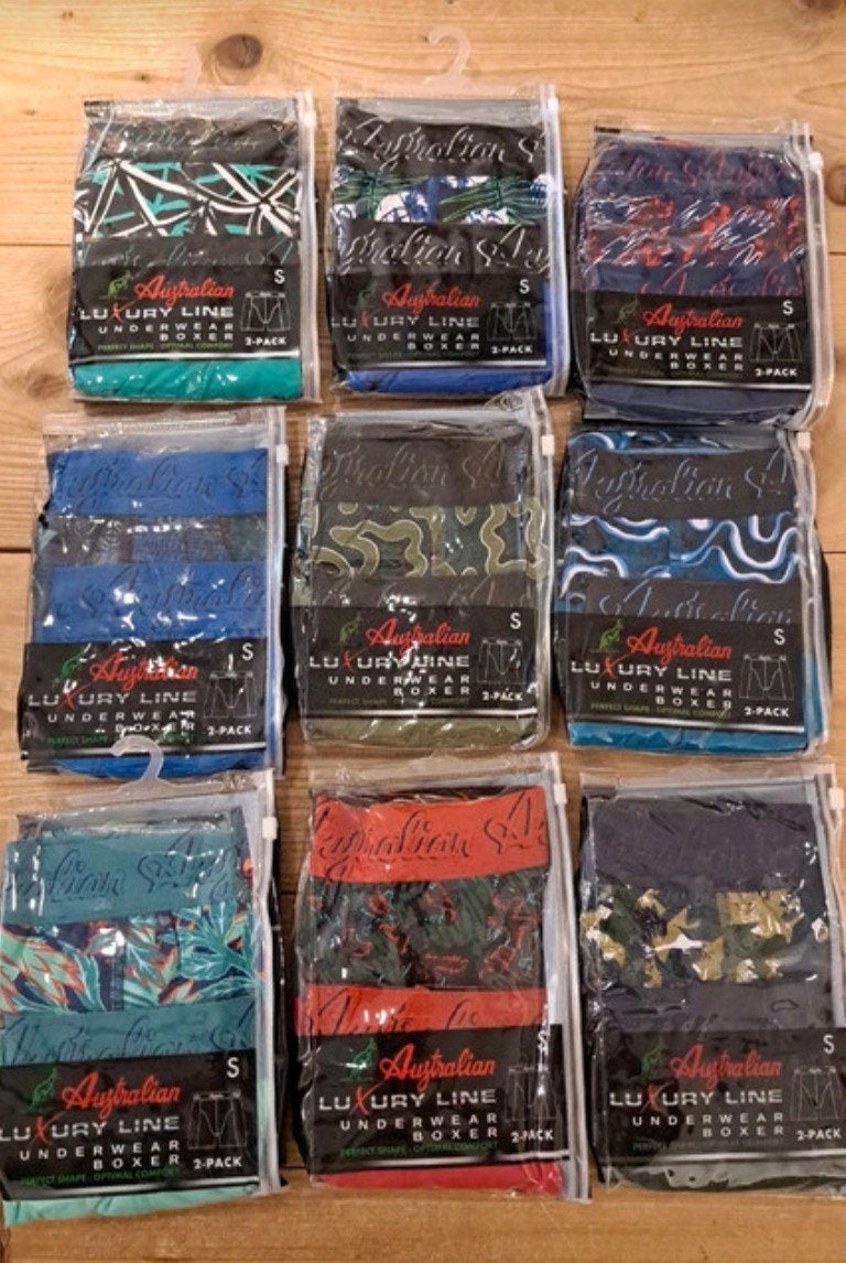 Australian Luxury Line Boxers  - 9x2pack - Maat: S, Verzenden, Meerkleurig, Australian, Boxer
