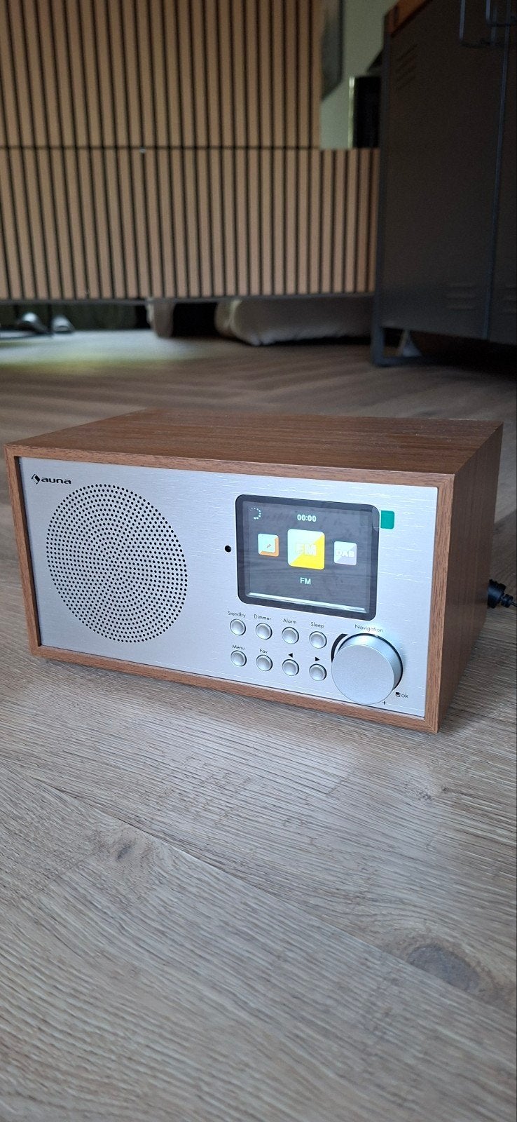 Auna Internetradio met DAB+/FM/Bluetooth/AUX - Hout, Ophalen of Verzenden, Zo goed als nieuw, Radio
