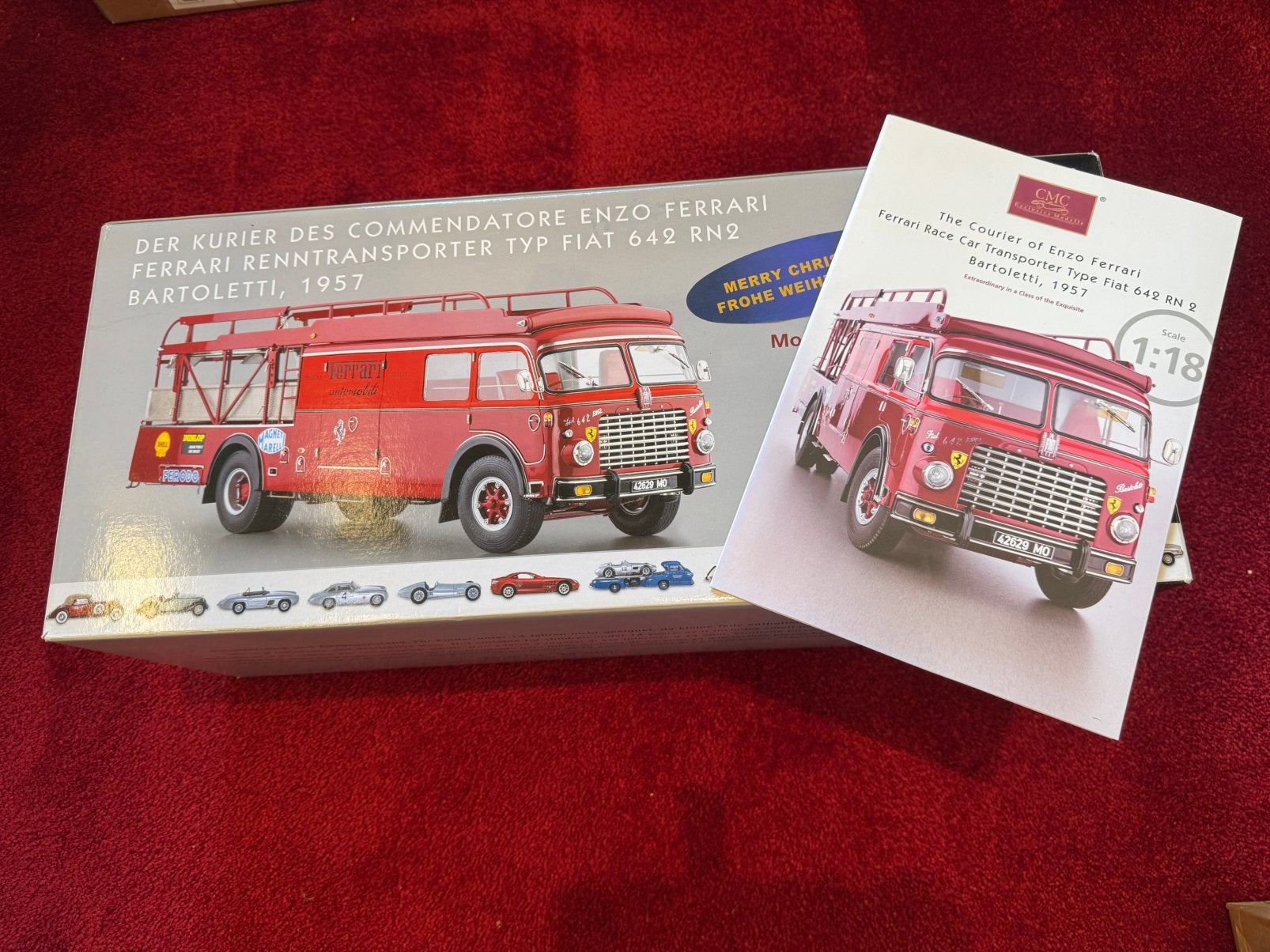 CMC M-084 Fiat Bartoletti Ferrari transporter, Hobby en Vrije tijd, Modelauto's | 1:18, Ophalen of Verzenden, Zo goed als nieuw