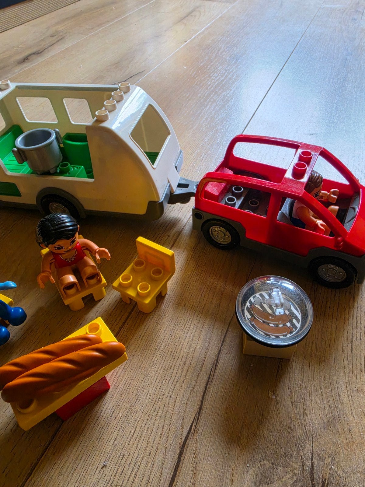 lego duplo caravan en auto, Ophalen of Verzenden, Zo goed als nieuw