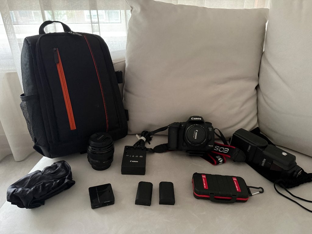 Complete Canon EOS 7D Mark II fotocamera + accessoires, Gebruikt, Lensdop, Spiegelreflex, Canon