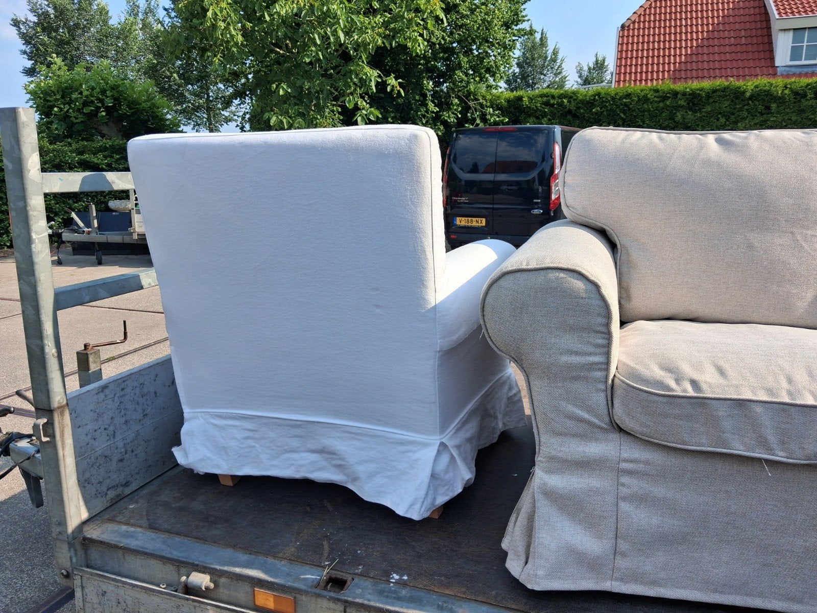 Nette 3 zitsbank en stoel, Ophalen of Verzenden, 75 tot 100 cm