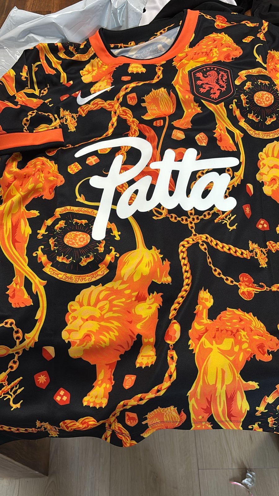 Patta x Nike Oranje Leeuwen Voetbalshirt, Zwart, Overige maten, Ophalen of Verzenden, Zo goed als nieuw