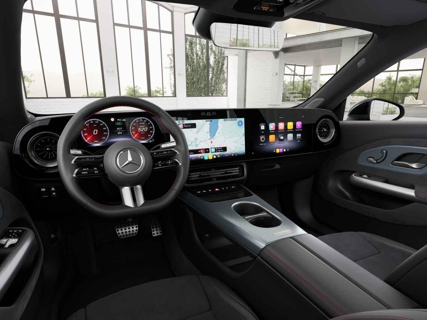 Mercedes-Benz CLA electric 200 Business Solution AMG 58 kWh, Auto's, Automaat, CLA, Achterwielaandrijving, Zwart