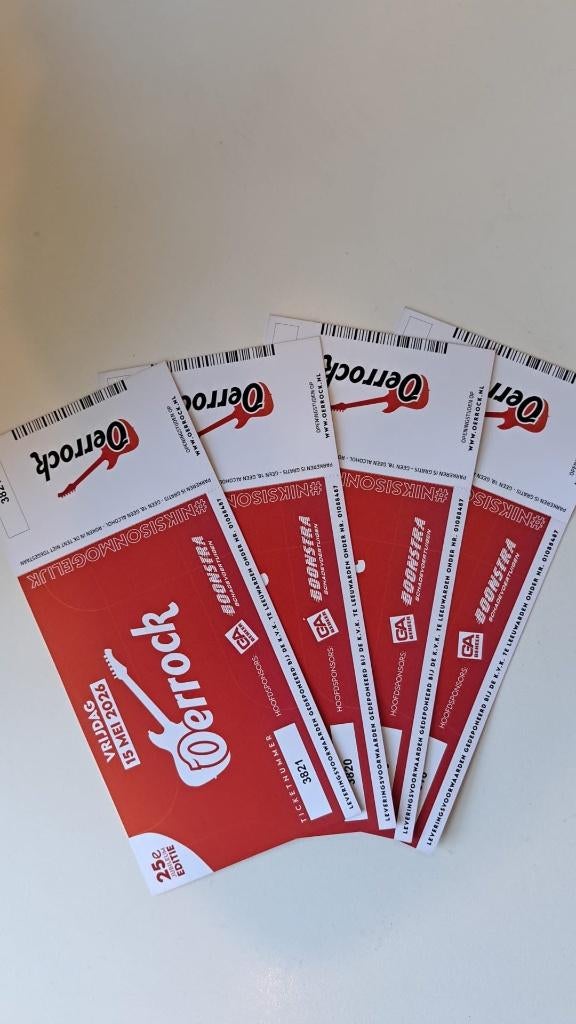Oerrock vrijdag 15 mei, Tickets en Kaartjes, Evenementen en Festivals, Drie personen of meer