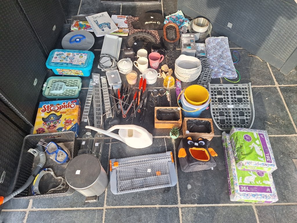 Lot rommelmarkt spullen, Ophalen, Gebruikt
