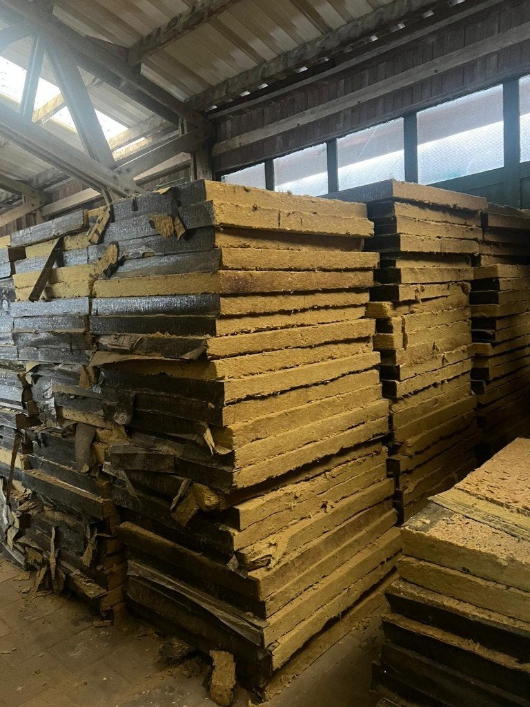 Harde persing gebruikte steenwolplaten 1,2mx1m en D=10cm, Doe-het-zelf en Verbouw, Ophalen, Gebruikt, Vloerisolatie, Steenwol