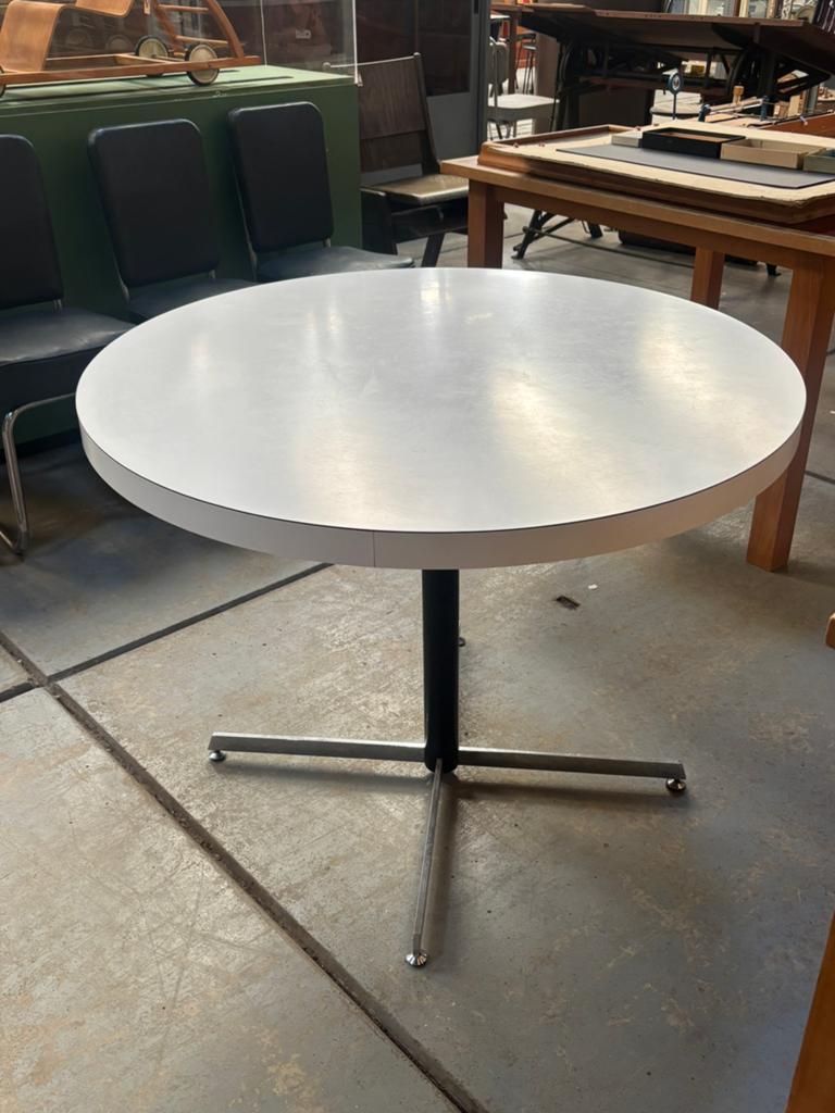 Vintage ronde tafel, Ophalen, Gebruikt, Overige houtsoorten, 100 tot 150 cm