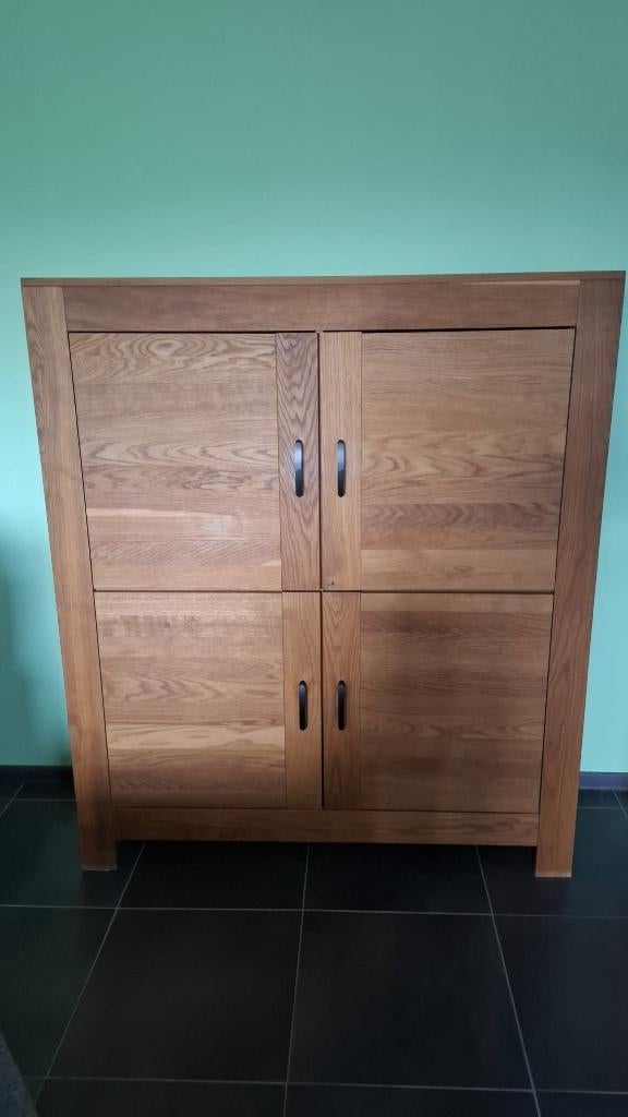 Stevige servieskast NIEUWSTAAT, Huis en Inrichting, Kasten | Buffetkasten, Zo goed als nieuw, 150 tot 200 cm, 100 tot 150 cm, 25 tot 50 cm